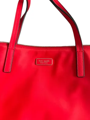 KATE SPADE Red Nylon Shoulder Tote Bag Womens thumbnail 8