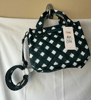 Lug Jitterbug Crossbody Bag in Gingham Evergreen Black thumbnail 1