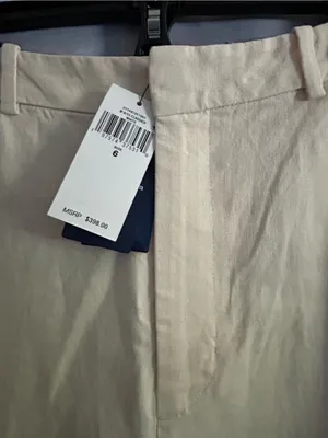 Polo By Ralph Lauren Classic Women’s Cream Straight-Leg Hemp Pants SZ 6 NWT thumbnail 7