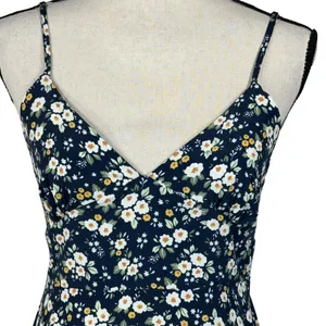 Altar’d State Large Midi Dress Floral V-Neck Tie Back Tiered Adjustable Straps thumbnail 2