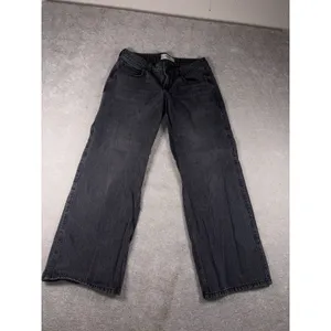 hollister low rose baggy jeans black washed size 10/30 thumbnail 2