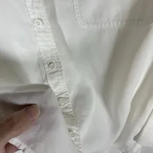 Anthropologie CLOTH & STONE Shirt Top Sz M White Button Hi-Lo 3/4 Sleeve Tencel‎ thumbnail 5
