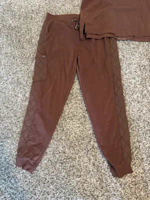 Rare Healing Hands Knit Jogger Scrub Set sz L thumbnail 2
