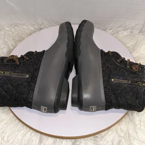 Sperry Saltwater Rain Duck Boots Womens Size 6. Gray Rubber Quilted Wool thumbnail 6