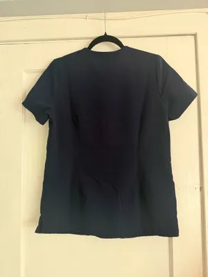 Navy FIGS Scrub Top thumbnail 3