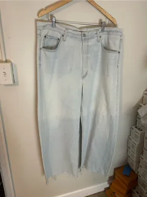NWOT Agolde Low Curve Fray baggy jeans 33 thumbnail 2