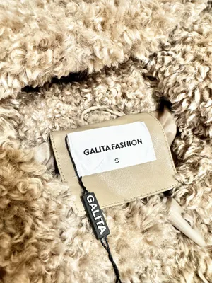 Galita Cozy Khaki Teddy Toggle Jacket with Hood Size Small Tan thumbnail 13