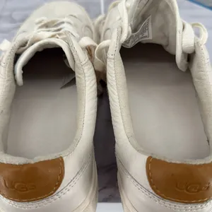 UGG Dinale Sneaker Lace Up‎ White Mesa Sand Cow Print Leather Casual Sz 8.5 US thumbnail 9