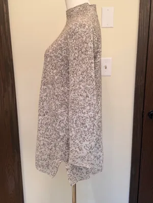 Pure Jill longer length long sleeve marbled pattern turtleneck sweater thumbnail 5