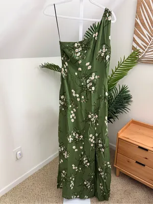 Reformation Evelyn Floral Maxi Dress in Green Floral 6 thumbnail 5