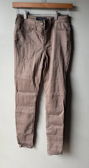 Aeropostale High-Waisted Jegging Skinny Jeans Taupe Brown thumbnail 1