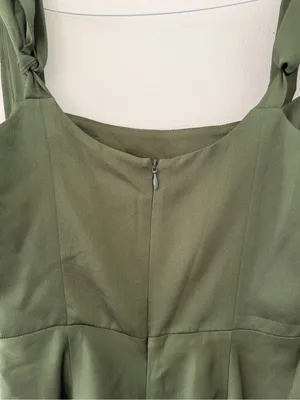 NWT Park & Fifth Albright Dress in Dark Olive Satin Size Small Bridesmaid Maxi thumbnail 11