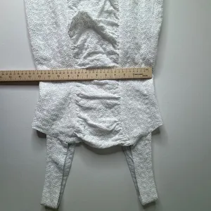Nookie Darling Mini Dress Small White Eyelet Ruched Ruffle Hem Bridal‎ Cocktail thumbnail 11