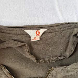Guess Cargo Utility Jacket Women's M Green Viscose Military Gorpcore Retro Y2K thumbnail 6