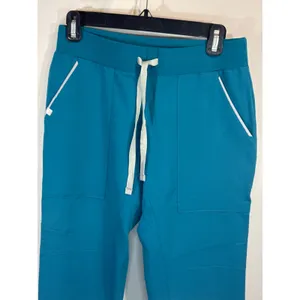 FIGS Venice Slim Jogger Scrub Pants‎ Teal Technical Collection Women XS Tall NWT thumbnail 2