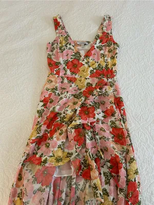 & Other Stories Sleeveless Floral Maxi Dress in Pink, Red, Yellow thumbnail 1