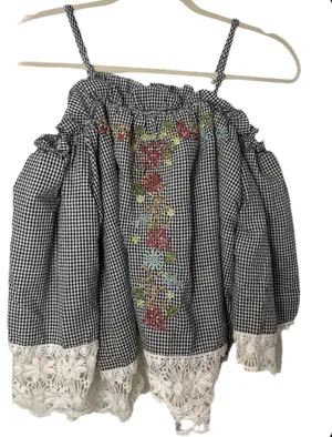 Long Sleeve Drop Shoulder Blouse thumbnail 1