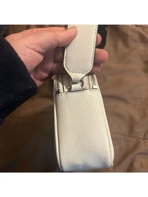 Karl Lagerfeld Paris Medallion Crossbody With Adjustable Strap White Bag thumbnail 3