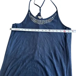 American Eagle Outfitters Y2K Sequin‎ Navy Blue Medium Top thumbnail 4