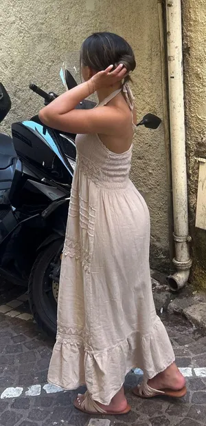 LONG beige dress Tan Size XS thumbnail 1