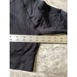 Halara NWOT Womens Black Seamless Long Sleeve Ribbed Crop Top Activewear Size XS thumbnail 5