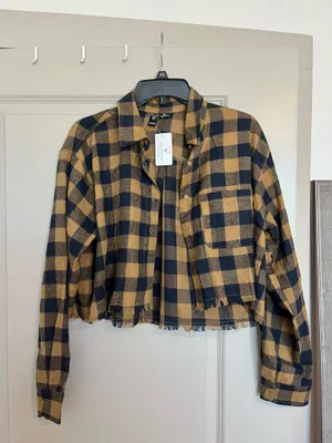 NWT Windsor cropped flannel thumbnail 1