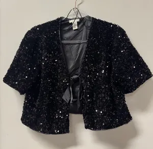 H&M Black Sequin Top thumbnail 1