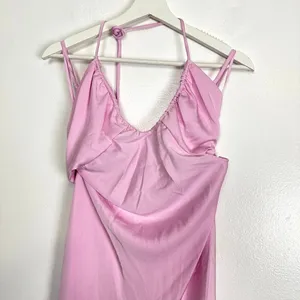 ALC Frank Sienna Cut-Out Satin Midi Dress in Light Pink Size US 0 thumbnail 6
