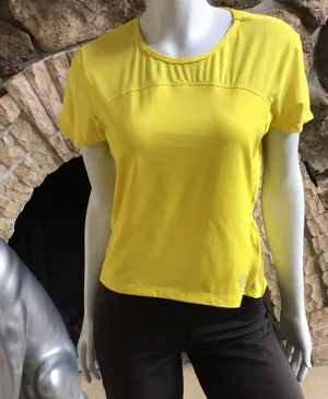 Vintage Cannondale Cycling Shirt with Pockets Yellow Women's Size L Large thumbnail 5
