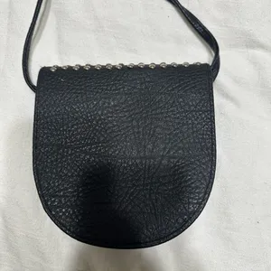 Studded leather crossbody Black thumbnail 3