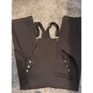 Overalls Brown Wide Leg‎ Adjustable Strap Size Small thumbnail 6