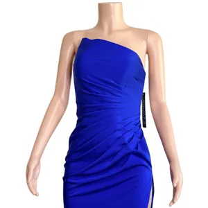 JOVANI Asymmetric Strapless Neck Gown 26166, Royal Blue, 4 (US) thumbnail 13