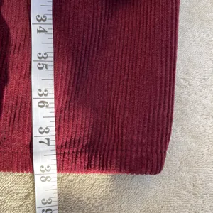 Topshop Burgundy Corduroy Belted shirt dress coat grunge fall streetwear casual thumbnail 11