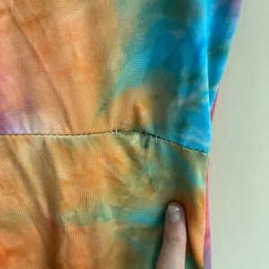 Venus Tie Dye Maxi Dress Small Multi Color Womens Twist Front V-Neck Stretch thumbnail 9