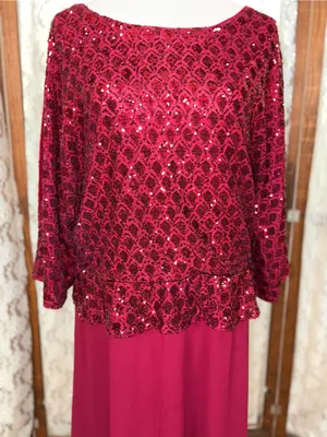 Beautiful Grace Karin Burgundy Mother of the Bride Gown thumbnail 4