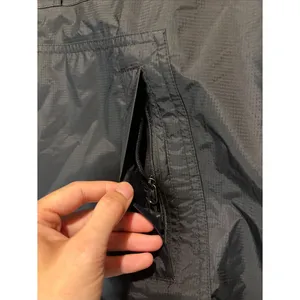 Marmot Black Lightweight Hooded Raincoat 1/2 Zipper + Zip Pockets Lined Size XS thumbnail 5