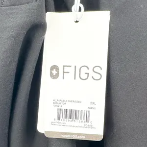 FIGS Women's Rafaela Oversized Scrub‎ Top Black NEW Technical Collection. thumbnail 7