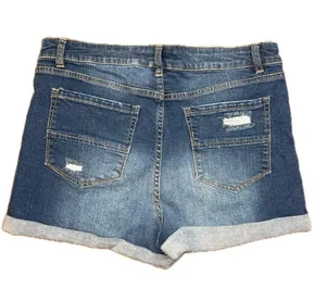 Design Lab Distressed Denim Shorts Cuffed Dark Wash EUC Size 31 thumbnail 4