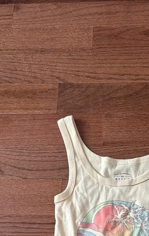 Nwt Billabong Escape Nature Cropped Womens Tank - Retro Yellow thumbnail 3