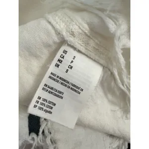 American Eagle White Distressed Fringe Tank Top | 100% Cotton | Size Small thumbnail 5