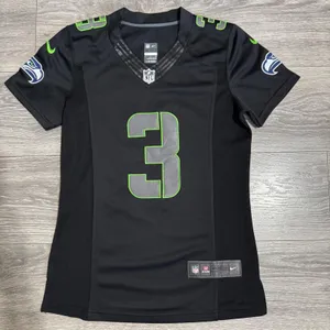 Nike Seattle Seahawks Russell Wilson 3 Womens Jersey Black Green S NFL‎ On Field thumbnail 1
