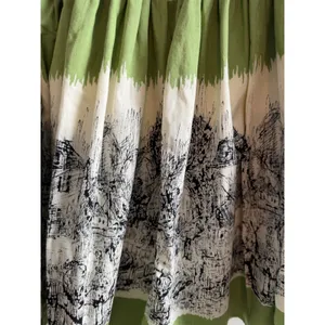 Anthropologie style Green Toile Print Cotton Boho Peasant‎ Skirt Cottagecore thumbnail 12