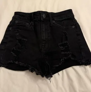 Aeropostale Black Jean Shorts thumbnail 1