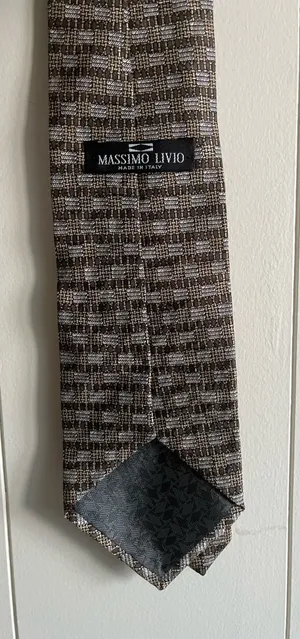 Massimo Livio silk necktie Brown thumbnail 1