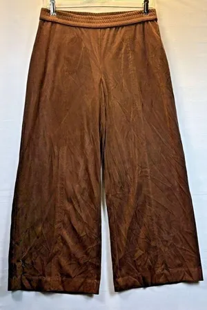 J. Jill Womens Wearever Collection Faux Suede Brown‎ Pull On Pants Size XS thumbnail 1