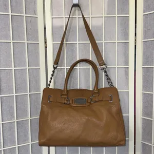 MICHAEL‎ KORS HAMILTON HOBO SHOULDER SATCHEL TOTE BAG Brown LEATHER thumbnail 4
