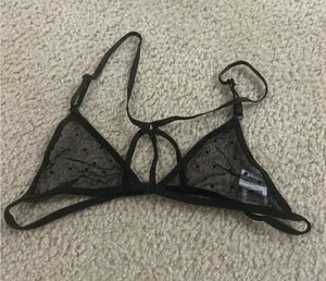 C703 bra medium black top see thru black cute bralette thumbnail 1