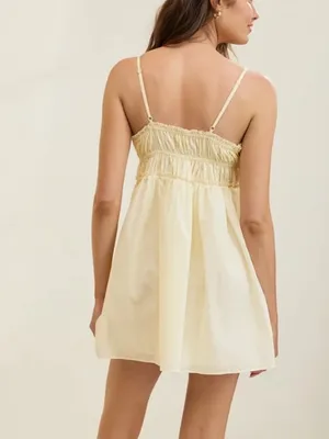 NWT aerie yellow cotton milkmaid sundress thumbnail 3