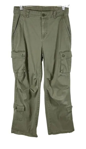 Wild Fable Womens Olive Green Cargo Pants High Rise Straight Leg Size S‎ Grunge thumbnail 1