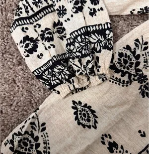 Atzbranding Boho Floral Long Sleeve Blouse in Cream thumbnail 7